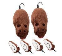 NOLITOY 6 pièces Jouets Souris à Remonter Peluche pour Jouets Mécaniques Coloris Aléatoire Stimule Activité de Votre Animal Couleur Aléatoire Couleur Aléatoire