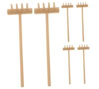 NOLITOY 6 pièces Lot de Petits Râteaux Zen pour Bac à Sable Outils de Jardin Miniature Décoratifs pour Bureau et Espace Zen Râteaux Fins pour Aménagement Paysager et Relaxation