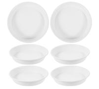 NOLITOY 6 pièces Lot de Soucoupes Plastique pour Pots de Fleurs Rondes Plateau de Drainage Réutilisable pour Plantes Intérieur Support Collecteur Eau et Terreau pour Pots de Jardin