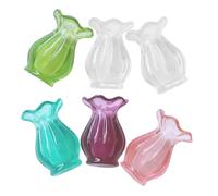 NOLITOY 6 pièces Miniature Vase Set for Dollhouse Decorations Realistic Gradient Mini for Miniature Furniture and Crafts Safe Plastic Ornaments Home Scene