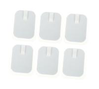 NOLITOY 6 pièces Patchs de Massage Auto-adhésifs Silicone Gel pour Soins Thérapeutiques Carrés Électrodes de Remplacement pour Dos Genoux et Épaule