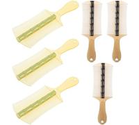 NOLITOY 6 pièces Peigne Anti-pellicules Double Face avec Dents Fines Ultraprécises Poignée Ergonomique Plastique Épais Grand Format pour Adultes Garçon Fille Chiens et Chats Vert et Noir