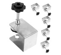 NOLITOY 6 pièces Pinces de Fixation pour Installation de Façade de Tiroir Serre-joints Acier Inoxydable Forme de C Outils Robustes pour Menuiserie Montage Précis et Maintien Fiable