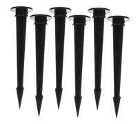NOLITOY 6 pièces Piquets de Remplacement pour Lampes de Jardin Plastique Accessoires de avec Design Incliné et Au Vent pour Éclairage Extérieur