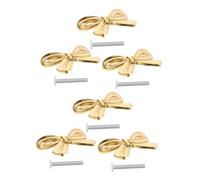 NOLITOY 6 Pièces Poignées Laiton Vintage Forme de Nœud Lot de Boutons pour Armoires Poignées Robustes pour Commodes Dressings et Bibliothèques