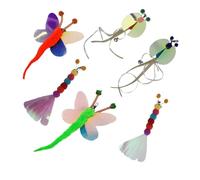 NOLITOY 6 pièces Têtes de Remplacement pour Jouets à Plume Interactifs pour Chats Accessoires de Jeu Intérieur pour Chatons Kit de Recharges Stimule la Curiosité et Activité Physique