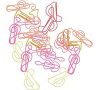 NOLITOY 60 Trombones Créatifs en Métal Forme de Notes de Musique, Clips pour Papier et Photos, pour Présents Collègues et Étudiants, Lot de 60 Pièces Couleur Aléatoire Plusieurs styles