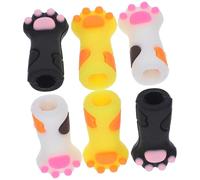 NOLITOY 6pcs Ciseaux à Cuticules Capuchons en Silicone Protecteurs Antirouille pour Manucure Accessoires Nail Art Pratiques et Élégants Couleur Aléatoire