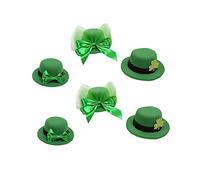 NOLITOY 6pièces Accessoires De Cheveux De Saint Patrick Épingles à Cheveux Avec Chapeau De Leprechaun Et Nœud Vert Décorations Festives Pour Fête Irlandaise