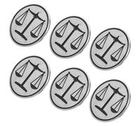 NOLITOY 6pièces Broche Justice Métal Pendentif pour Avocat Juriste ou Étudiant Droit Broche de Costume pour Homme Lot de Insignes de Revers