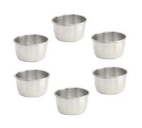 NOLITOY 6pièces Lot De Bols à Sauce Acier Inoxydable Pour Condiments Sauces Soja Ketchup Et Autres Préparations Alimentaires