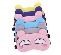 NOLITOY 6pièces Masque Sommeil pour Garçon Fille et Hommes Voyage Repos Doux Occultant Ajustable sans Couture Léger