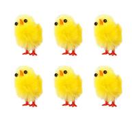 NOLITOY 6pièces Poussins Décoratifs Plastique pour Pâques Décoration De Bureau Maison Idéale pour Offrir De Création pour Emménagement