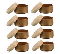 NOLITOY 8 pièces Boîtes Métalliques Dorées pour Bougies Parfumées Contenants Durables pour Stockage de Voyage et Création Coffret Cadeau Élégant pour Décoration et Occasions Spéciales