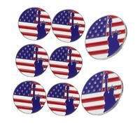 NOLITOY 8 Pièces Broches Drapeau Usa Émail Statue Accessoires Patriotiques pour Vêtements Sacs Fête de Indépendance