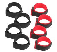 NOLITOY 8 pièces Collier Poulet Anti-Bruit Flexible Nylon Tour de Cou Élastique Réglable pour Coq Lot de Rouge et Noir Ceinture Anti-Crow Adaptable pour du Cri