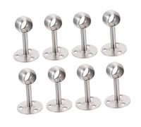 NOLITOY 8 pièces Supports pour Tringles de Penderie Acier Inoxydable Lot de Supports de Plafond Robustes pour Montage Sécurisé pour Garde Robe et Rideaux