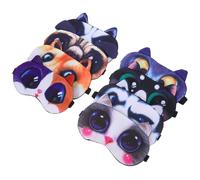 NOLITOY 8pièces Masque Pour Yeux Animaux Masques De Sommeil Chat Et Chien Couvre-yeux Portable Pour Voyage Et Jeux Et