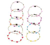 NOLITOY 9pièces Lampes LED Bandeau Fleur Design Couronne de Fleurs Bandeau Femme Fille pour Mariage Anniversaire Fête Couleurs Assorties Couleur Aléatoire