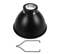NOLITOY Abat-Jour avec Large Angle de Couverture en Métal Noir Résistant à Haute Température pour Lampe Chauffante Reptiles pour Terrarium Reptile