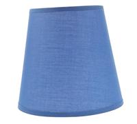 NOLITOY Abat Jour Bleu en Tissu pour Lampe de Table, Forme Cylindre, Adoucit la Lumière Look Texturé, pour Hôtel et Restaurant