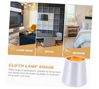 NOLITOY Abat Jour Tissu Blanc Platine pour Lampes Accessoire Décoratif Doux pour Éclairage Intérieur Compatible Lampes de Table Suspension Lampadaire et Applique Murale