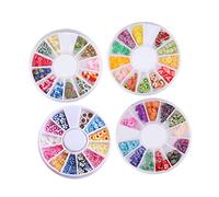 NOLITOY Accessoires De Nail Art Diy Décoration De Manucure Argile Fournitures De Nail Art Pour Femmes Ornement De Manucure Avec Fruits Fleurs De Saison