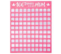 NOLITOY Affiche à Gratter « 100 Choses Maman » Fête des Mères Format 10 X 15 CM Papier Robuste Couleur Rose Décoration Murale Familiale et Liste de Souhaits Interactive
