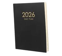 NOLITOY Agenda PU Cuir Planificateur Quotidien Épais Jours Carnet Calendrier Anglais pour Étudiants et Cahier Hebdomadaire Polyvalent pour Travail et École
