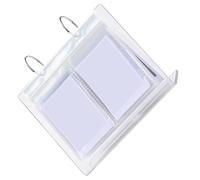 NOLITOY Album Photo Acrylique Transparent 4 Pouces Mini Calendrier Photo de Bureau Vertical Stable pour Maison Bureau et Décoration 1 Pièce