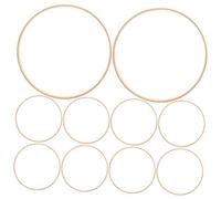 NOLITOY Anneaux De Bambou 12Cm Lot De 10 Cercles Pour Macramé Attrape-Rêves Couronne Floral Cercle À Broder Diy Artisanat Décoration Maison Mariage