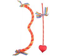 NOLITOY Arc et Flèche de Cupidon Cosplay pour Adultes et Garçon et Filles Accessoire de Costume de Fête Saint-Valentin Archerie en Plastique Orange Arc-en-Ciel pour Soirées à Thème et