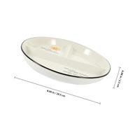 NOLITOY Assiette Compartimentée Céramique Compartiments pour Fruits Apéritifs Desserts Réutilisable Maison