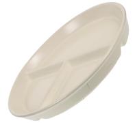 NOLITOY Assiette Compartimentée en Céramique 3 Sections 28 Cm Blanc Crème pour Adultes, Plaque Sectionnelle Résistante la Chaleur, pour Petit-déjeuner Diététique et Contrôle des Portions