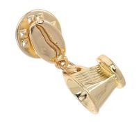 NOLITOY Badge en Alliage Forme Tasse de Café 3d pour Tablier et Chapeau Accessoire Élégant Doré Confortable et Polyvalent pour Amateurs de Café