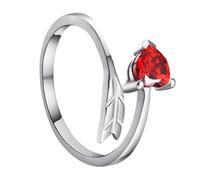 NOLITOY Bague de Couple en Argenté 925 Ouverte Flèche de Cupidon Anneau Ajustable Cœur pour Femme Accessoire Mode Romantique Présent Couple Amoureux Bijou pour Fiançailles et Fêtes