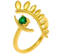 NOLITOY Bague Œil Maléfique Zircon Élégante pour Femme Anneau Créatif Ouvert Alliage Accessoire Mode Chic et Cadeau Raffiné