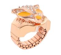 NOLITOY Bague Montre Doigt Ornement Diamant Montre Anneau Mode Personnalisée Accessoire Décoratif Élégant pour Femmes et Étudiants Couleur Aléatoire Couleur Aléatoire
