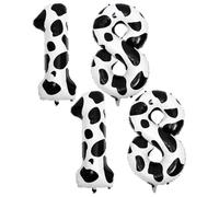 NOLITOY Ballons Aluminium Décoratifs Motif Vache pour Fête 18E Anniversaire Lot 4 Pièces 2 Ballons Chiffre 1 40 Pouces Décoration Anniversaire Thématique