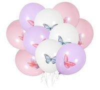NOLITOY Ballons Imprimés et Fleurs 12 Pouces en Latex 18 Pièces pour Décoration Fête Anniversaire Fournitures Colorées Adaptées Événements et Photos Festives