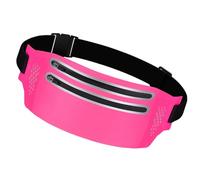 NOLITOY Banane pour Femmes avec Double Zip Pochette Téléphone Portable pour Course à Pied Randonnée et Sport Extérieur Ceinture Ajustable Confortable Rosé