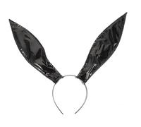 NOLITOY Bandeau Cuir Avec Oreilles De Lapin Accessoire De Cosplay Pour Fêtes Et Pâques Oreilles De Lapin Noires Faites Main