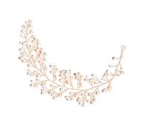NOLITOY Bandeau Mariée En Perles Délicates Doré Accessoire Cheveux Mariage Femme Cérémonie Fête Photo