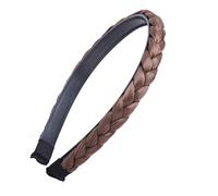 NOLITOY Bandeau Tressé Cheveux Synthétiques 13X11X1Cm Dents Intérieures Antidérapantes pour Femmes et Filles Accessoire Coiffure Mariage Fête