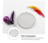 NOLITOY Barbecue Ronde INOX avec Résistant Chaleur Filet Multi-Usage pour Cuisson Steak Poisson Et Légumes Accessoire Cuisson Barbecue