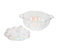 NOLITOY Bocal Verre Citrouille avec Couvercle Bonbonnière Décorative pour Halloween et Automne Récipient Élégant pour Bonbons Biscuits et Friandises Décoration Festive Maison et Bureau