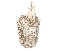 NOLITOY Boîte à Cartes de Mariage Bois DIY Hexagonale Boîte Rustique pour Cartes de Vœux et Cadeaux de Bénédiction pour Fêtes et Noces Décoration Personnalisable