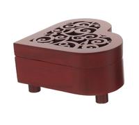 NOLITOY Boîte à Musique Vide Bois Forme De Cœur Mécanisme Design Creux Romantique Créateur De Musique Personnalisée pour Décoration Et