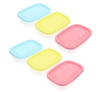 NOLITOY Boîte Alimentaire Hermétique Rectangulaire 200ml Lot De 6 Petites Boîtes De Conservation Pour Congélateur Couvercle Étanche Coloris Variés Pour Réfrigérateur Et Repas