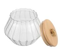 NOLITOY Boîte de Rangement pour Lessive avec Couvercle Contenant Réutilisable Verre Bois et Métal pour Poudre de Lessive et Capsules Accessoire de Cuisine Style Ferme Compact et Sûr